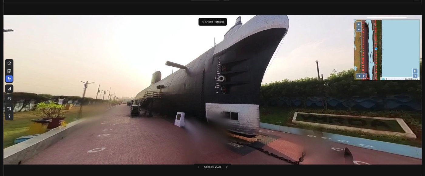 Interactive virtual tour of captured vessel